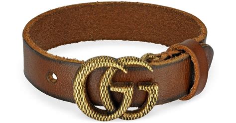 gucci brown leather bracelet